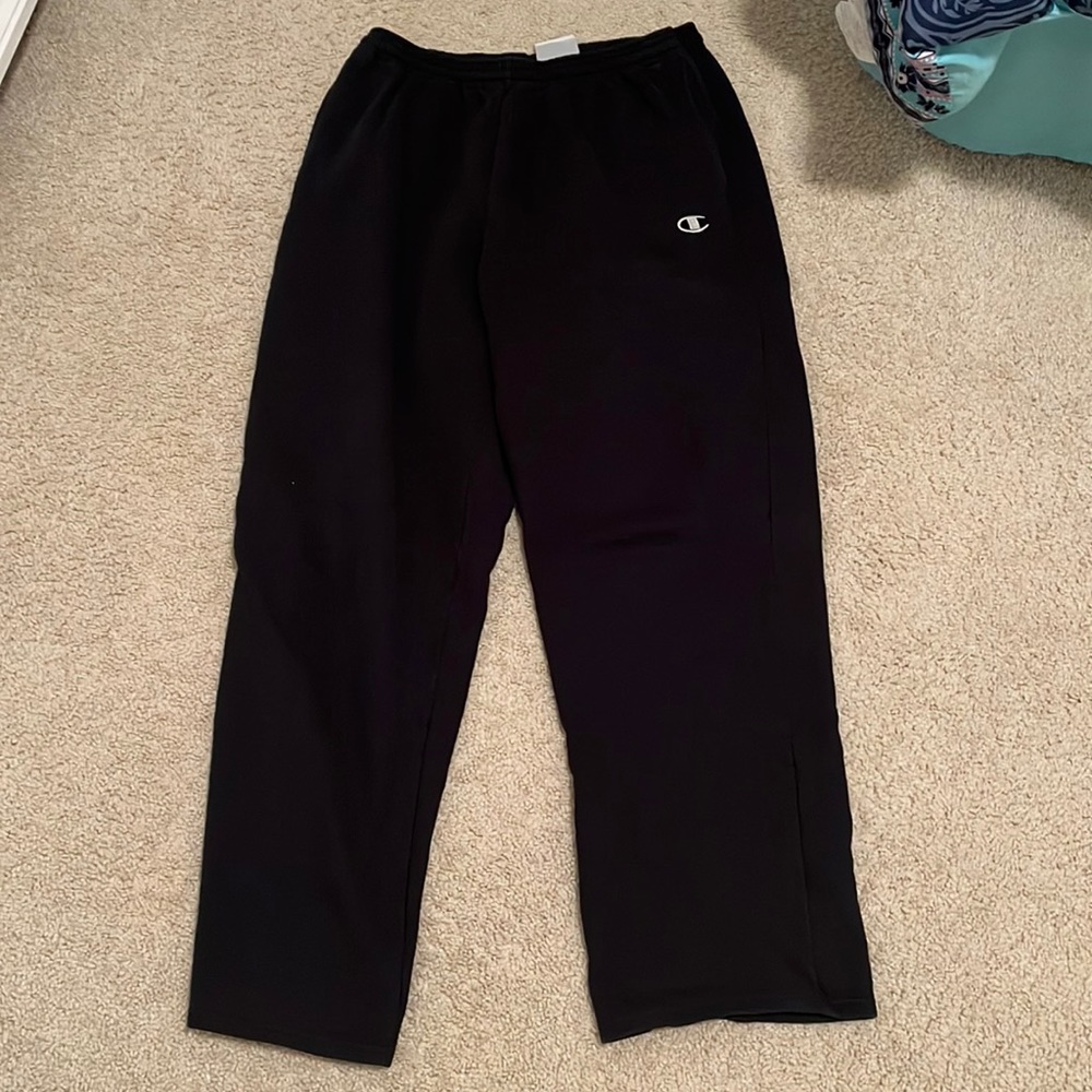 Mens Black Champion Sweatpants